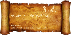 Nehéz Lóránt névjegykártya