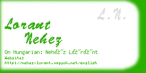 lorant nehez business card